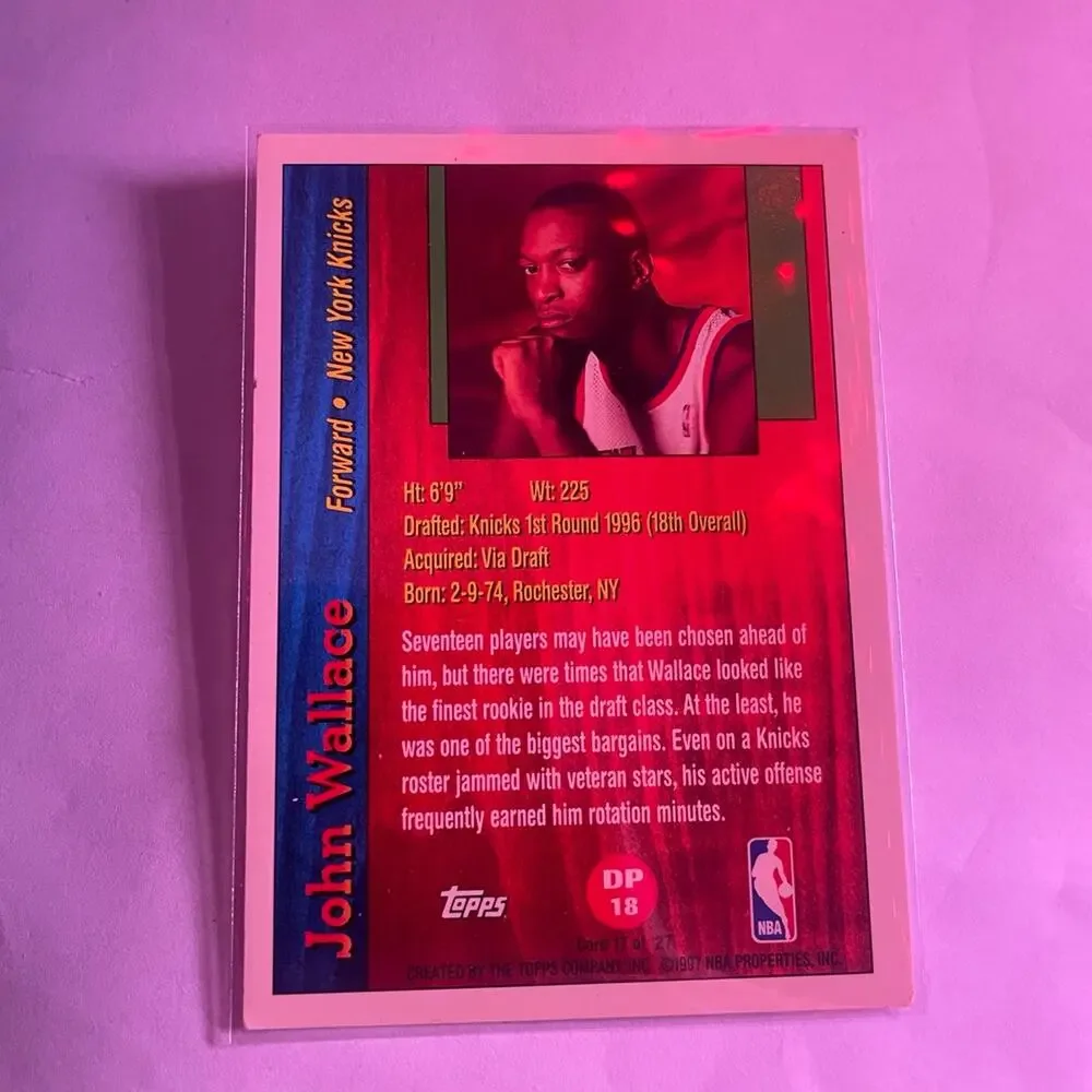 1997 topps draft picks John wall basketball sports card